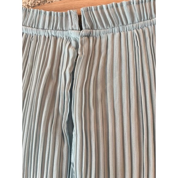 J.Crew Small Pleated Long-Sleeve Top With Ruffle Detail In Light Blue - Picture 8 of 9